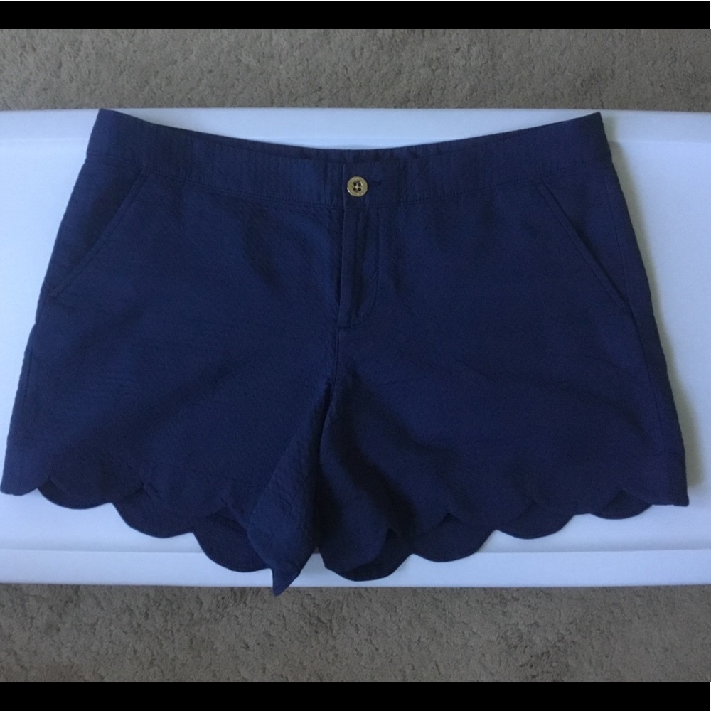 Lilly Pulitzer Buttercup Shorts Sz10 Navy Blue